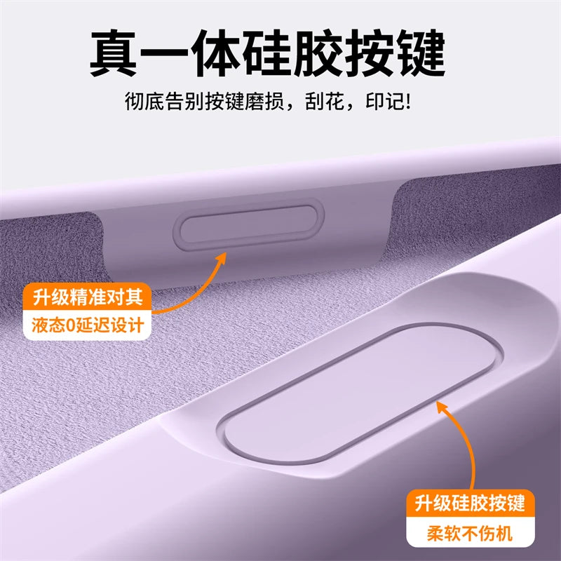 Magnetic Case For iPhone 17 Pro Max 17 Ari MagSafe Luxury Liquid Silicone Comfortable Feel Built in Flocking Protect Cover.