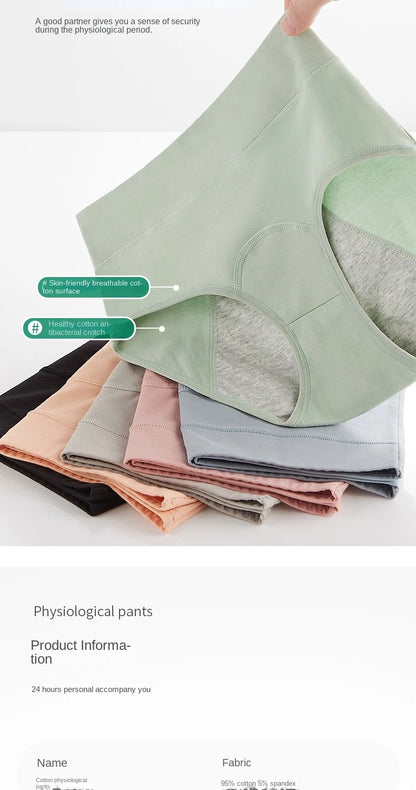 Panties for Menstruation Cotton Menstrual Panties High Waist Period Underwear Culotte Menstruelle Leak Proof Bragas Menstruales.