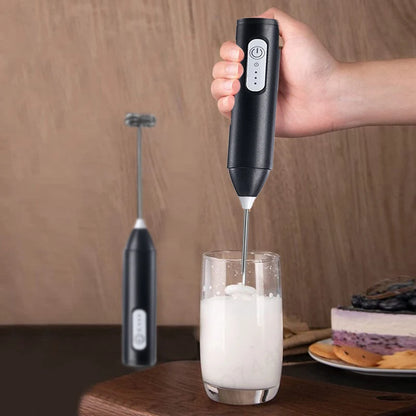 Wireless Milk Frother Electric Type-C Handheld Blender Stainless Steel Mini Coffee Maker Whisk Mixer For Coffee Cappuccino Cream.