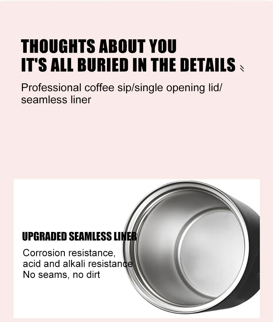 Thermos Bottle for Coffee Thermal Cup for tea Mini Tumbler Insulated Vacuum Flask Mug Stainless Steel Leakproof Travel Drinkware.