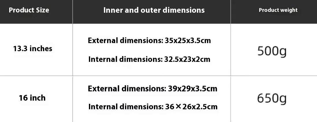 13 14 15.6 inch Laptop Sleeve Bag Shockproof Computer Bag Waterproof EVA Protective Carrying Case Black with Straps.