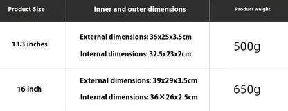 13 14 15.6 inch Laptop Sleeve Bag Shockproof Computer Bag Waterproof EVA Protective Carrying Case Black with Straps.