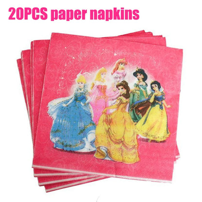 Disney Prinzessin Geburtstag Party Dekorationen Mädchen Kind Deco Disney Prinzessin Geburtstag Teller Servietten Tassen Geschirr Liefert Setup