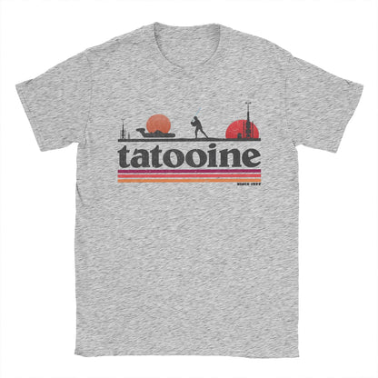 Casual Planet Sky Tatooine T-Shirts for Men Crewneck Cotton T Shirt  Short Sleeve Tee Shirt Classic Clothes.
