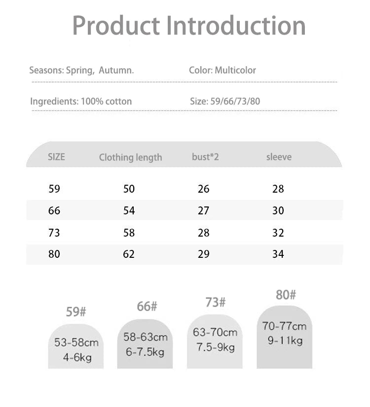 AYNIGIELL Frühling und Herbst 0-12 Monate Baby-Strampler Hochwertiger Neugeborenen-Overall aus 100 % Baumwolle für Neugeborene, Jungen und Mädchen.