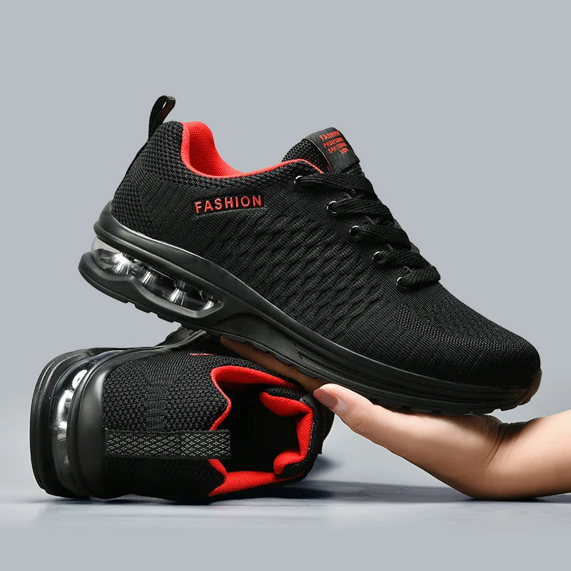 Men Running Shoes Lace Up Sneakers Fashion Lightweight Male Casual Shoes Mesh Walking Tennis Shoe Outdoor Men Shoes Plus Size 47.