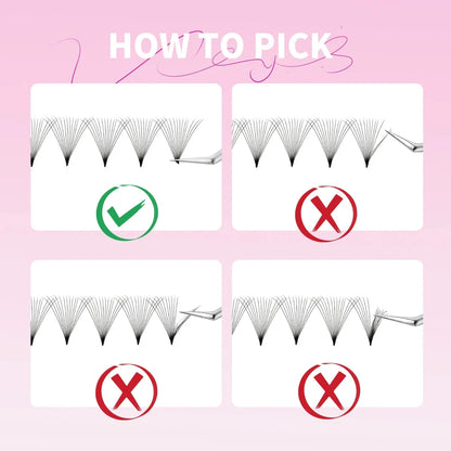 Veyes Inc NarrowPro Premade Fans Lashes Fans Veyelash 320 Fans 14D 16D Slim Thin Pointy Base Soft Russian Volume Fans Lash.