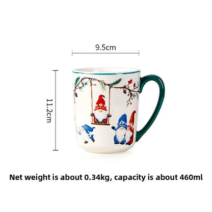 Goblin Series Ceramic Plate Large Dinner Plate Rectangle Tray Christmas Tableware Underglaze