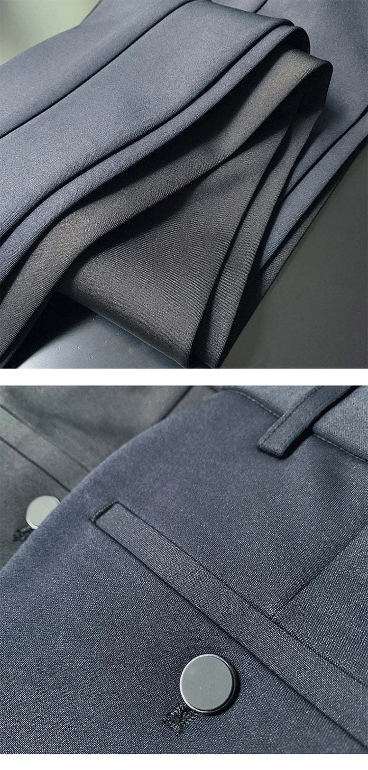 Men Suit Pants Formal Trousers Stretch Slim Pantalone Hombre Calça Masculina Solid Color Casual Dress Pants Fashion Men Clothing