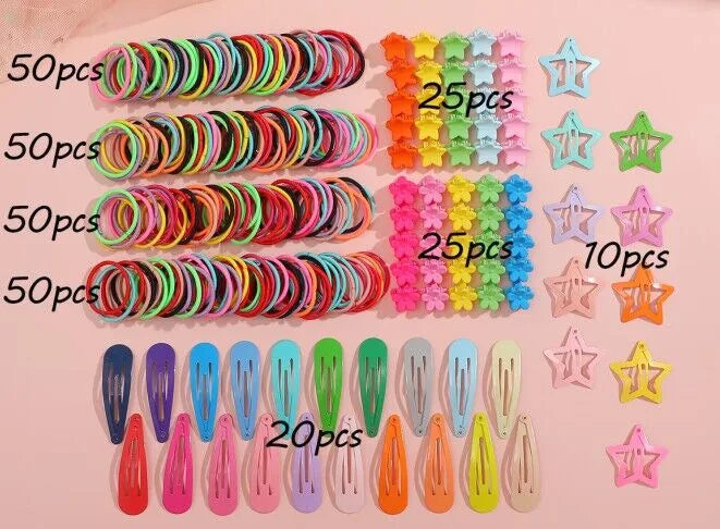 Fresh Simple Women's Hair Ties And Hair Accessories Set High Elasticity Cute Geometric Design Resin Hair Bands for African Eu....