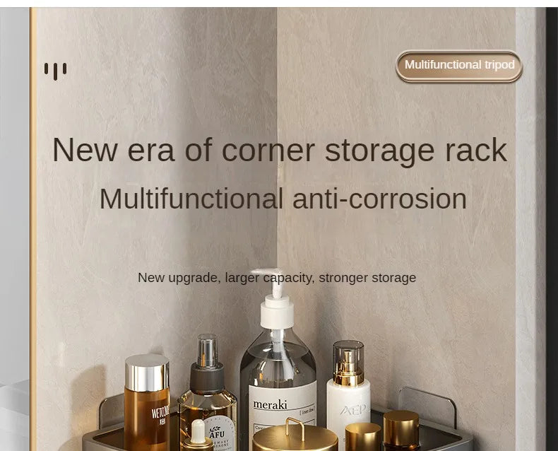 2PCS Badezimmer Regale Küche Lagerung Organizer Kunststoff Shampoo Rack Dusche Regal Bad Zubehör Kein Bohrer Regal