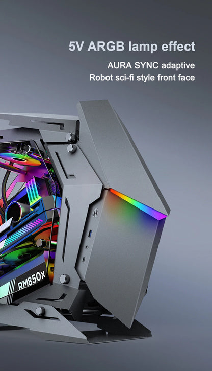 Jonsbo MOD3 MINI E-sports Case MATX/ITX Computer Game Chassis 5V ARGB Lamp Effect ATX PSII Power Support Special-shaped Chassis.