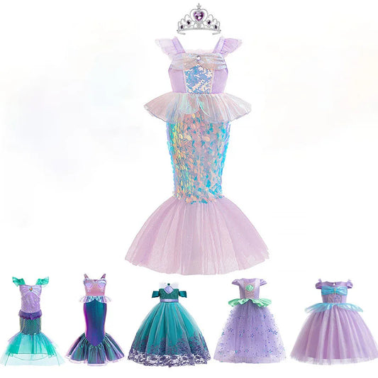 Pailletten Mädchen Party Kleider Meerjungfrau Mottoparty Prinzessin Kleid Performance Kostüm Kinder Geburtstag Geschenke Kleider für Mädchen Abschlussball