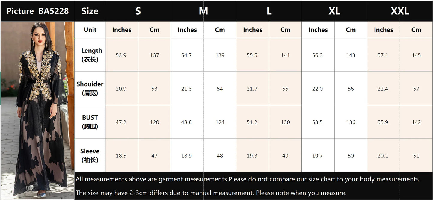 Fashion Lace Embroidered 2 Piece Set Robe Belt Abaya Dubai Kaftan Women Muslim Dress Morocco Caftan Ramadan Kebaya Jalabiya Gown.