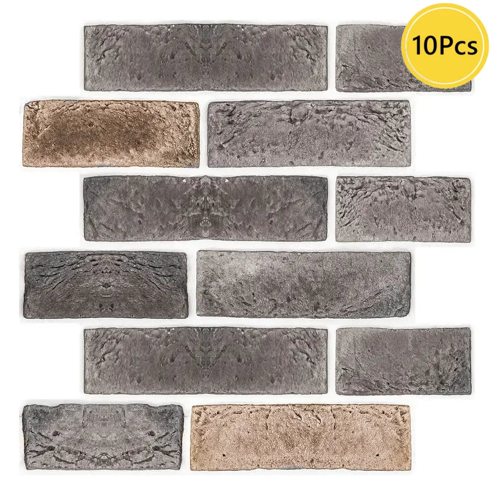 1/10pcs 3D Wall Sticker Self-adhesive Faux Brick Wall Panel Peel and Stick Tile Backsplash for Kitchen Bathroom Tile Sticker