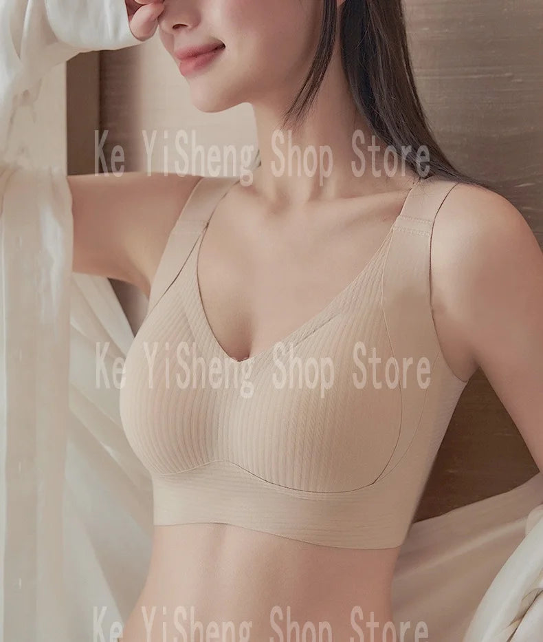 Non-trace body underwear women's bra anti-sag large size adjustment breast women big breasts small