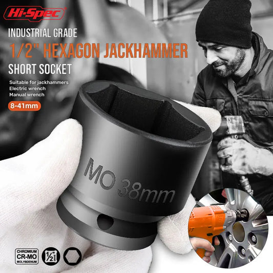 Hi-Spec 1/2" Drive Impact Socket Set Impact Wrench Sockets Cr-mo Hex Sockets CR-V  Handwerkzeuge zum Entfernen großer Innensechskantmutter