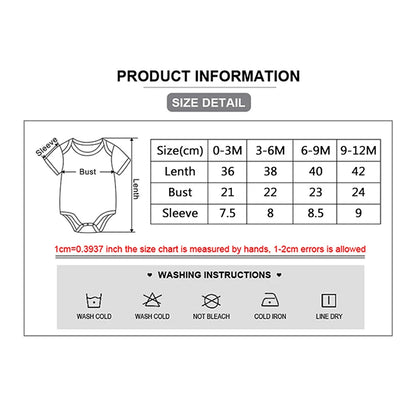 Kiddiezoom 3-teiliges Sommermode-Cartoon-Body für Jungen und Mädchen, weiche Onesies für Neugeborene