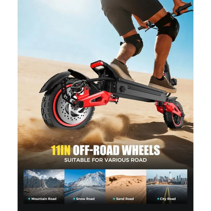 J15MAX Electric scooter 1600W powerful motor 48V18AH lithium battery foldable E scooter 10-inch tires adult off-road e-scooter.