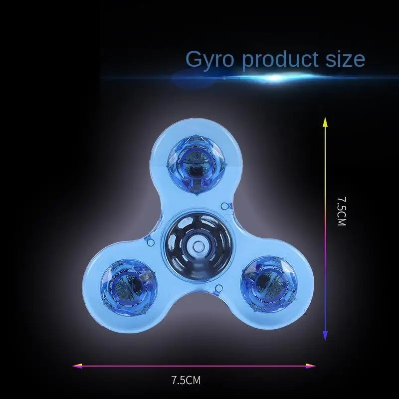 LED Finger Spinner Transparent Crystal LED Light Colourful Light-up Finger Spinner Pvc Material Finger Spinner Toys.