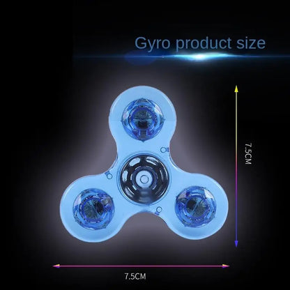 LED Finger Spinner Transparent Crystal LED Light Colourful Light-up Finger Spinner Pvc Material Finger Spinner Toys.