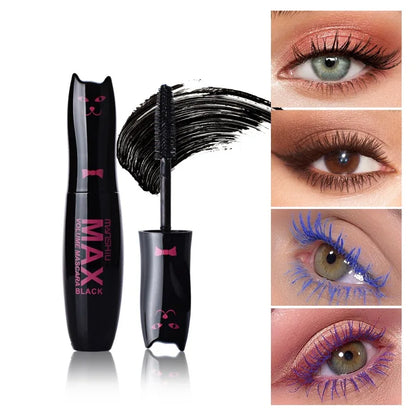 1PCS Fashion Original Max Volume Mascara Black Water-proof Curling And Thick Eye Eyelashes Makeup 4d Fiber Lash Mascara Beauty.