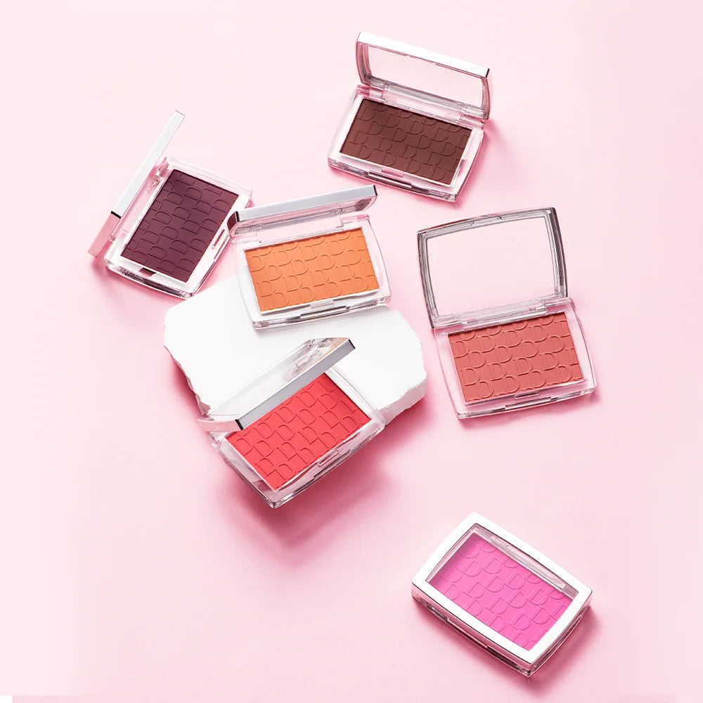 Face Blusher Matte Natural Cheek Tint Brighten Face Pink Red Face Contouring Cosmetics Blush Powder Soft Female Makeup.