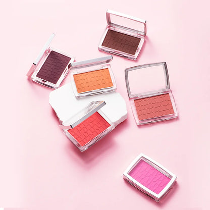 Face Blusher Matte Natural Cheek Tint Brighten Face Pink Red Face Contouring Cosmetics Blush Powder Soft Female Makeup.