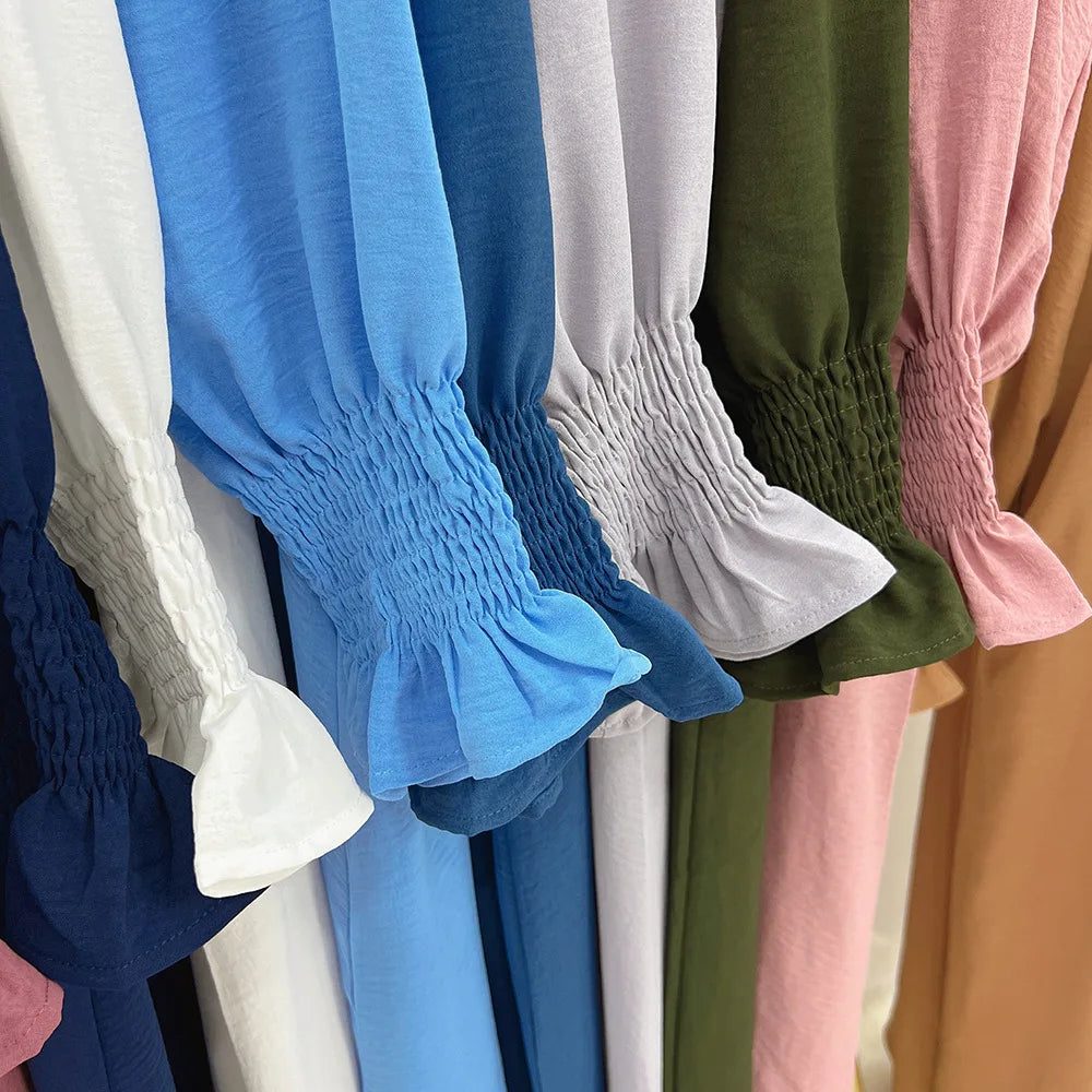 Jilbab Prayer Clothes Women Ramadan Islamic Jilbeb 2 Piece Set Dubai Turkish Modest Outfit Layered Khimar Scarf Hijab+Long Dress.