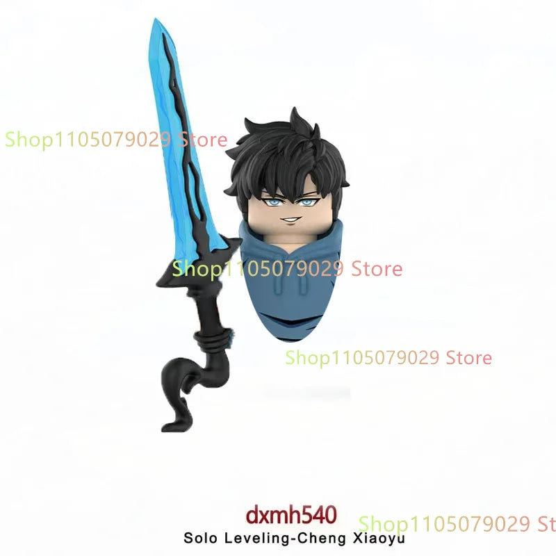 WM6220 WM6221 Anime Cartoon TV Toy Sung Jin Woo Solo Leveling Man S Hunter Level Up Building Blocks for Kids Collect Toys Gift.