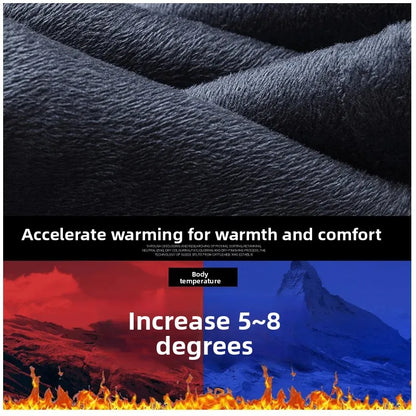 High-End Men's Fleece-Lined Thick Stretchy Straight Leg Jeans 2025 New Style Loose Fit Smoke Grey Trousers for Men.