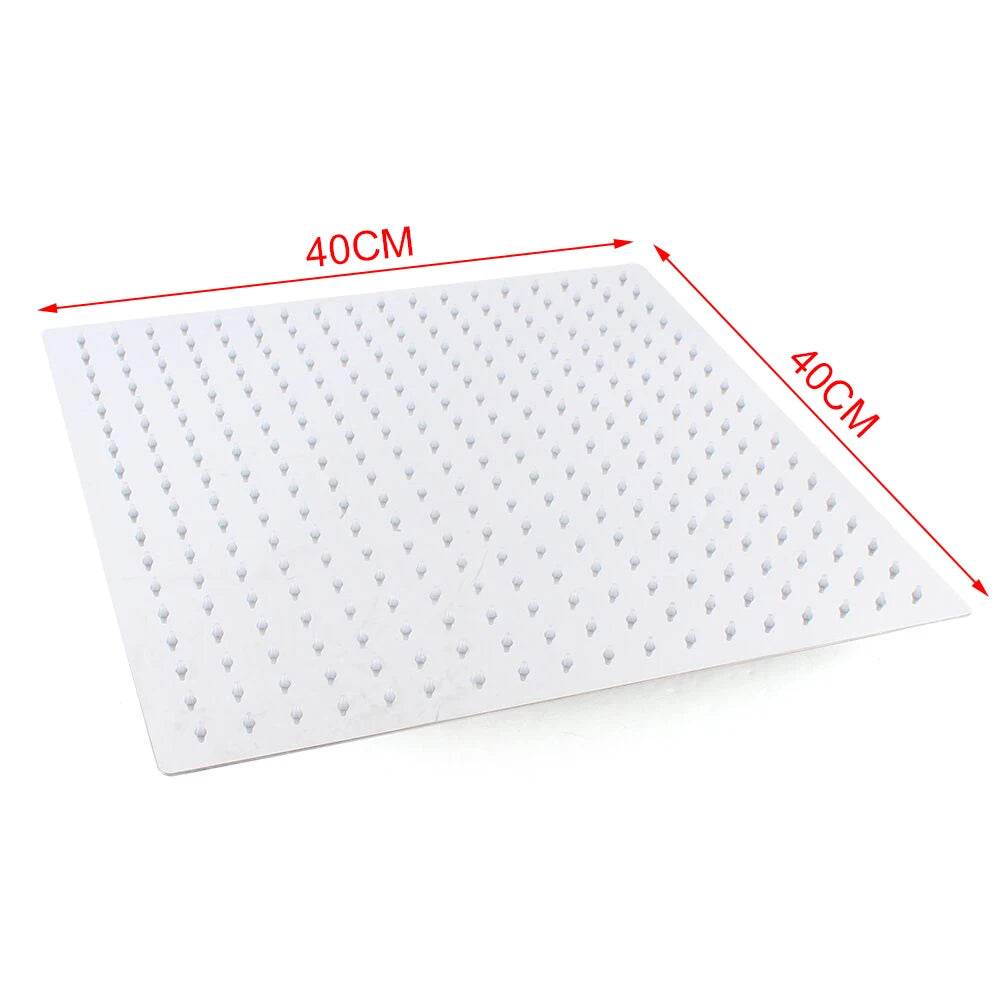 40CM Square Shower Head, Rain Shower Head, Universal Large Shower Head for Bathrooms, Homes, Hotels, Bathing Centers