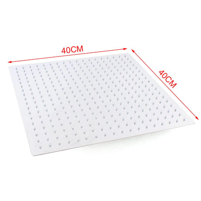 40CM Square Shower Head, Rain Shower Head, Universal Large Shower Head for Bathrooms, Homes, Hotels, Bathing Centers