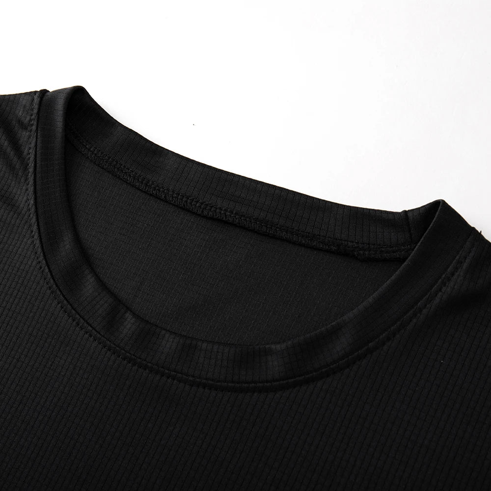 Summer Ice Silk Short Sleeve T-Shirt Men New Quick Dry Breathable Air Conditioning Outdoor Sun Protection Running Outer Wear.