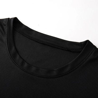 Summer Ice Silk Short Sleeve T-Shirt Men New Quick Dry Breathable Air Conditioning Outdoor Sun Protection Running Outer Wear.