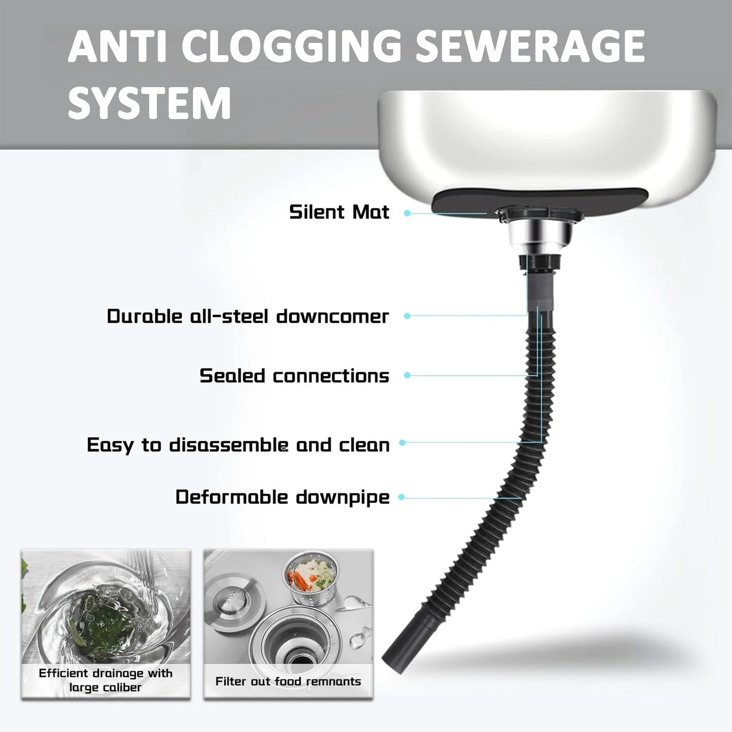 Freistehendes Küchenspülbecken aus Edelstahl mit Kaltwasserhahn – Einzelschüssel-Design, geeignet für Camping, Gärten, Wäsche.