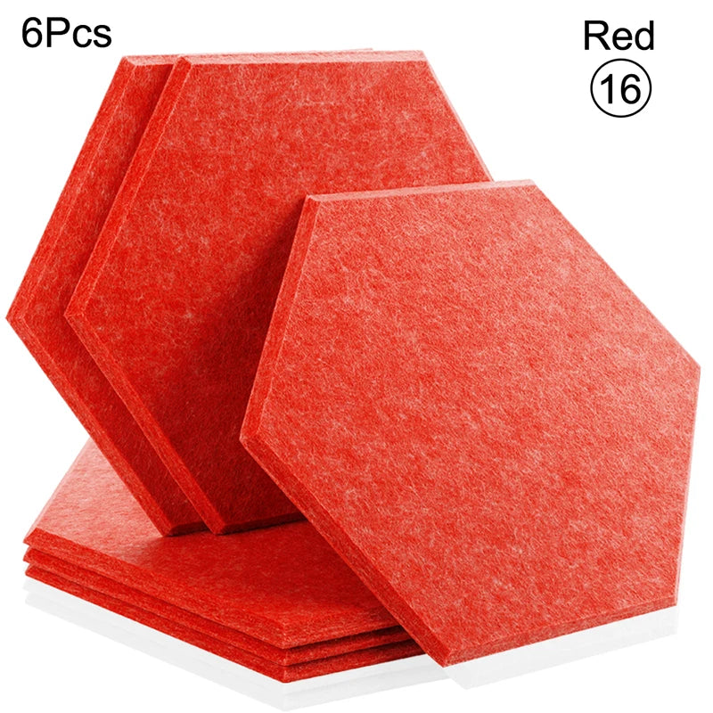 Sound Absorbing Wall Panels Hexagon 6 Pcs Bedroom Acoustic Insulation Sound-absorbing Panels Decor Acoustic Absorption Panel