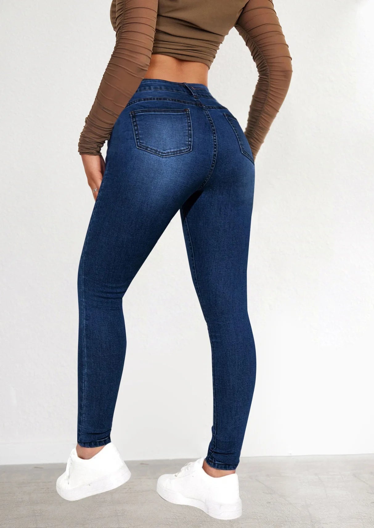 Mom Jeans Women Denim Pant Long Pants Sheath Slim Fit High Waist Straight Trousers Y2k Streetwear Elegant Bodycon Sexy Work.