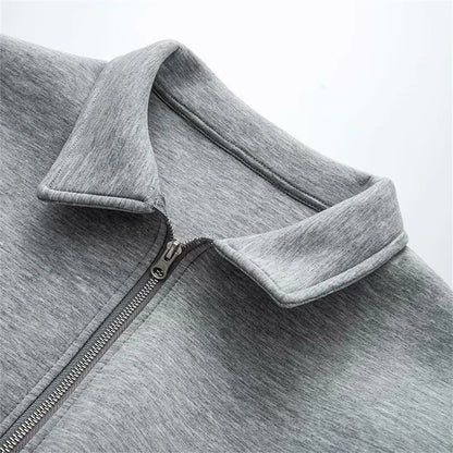 UNIZERA Damen-Pilotenjacke mit Kragen, Reißverschlusstasche, Dekoration, Frühling, neue lässige Damenbekleidung.