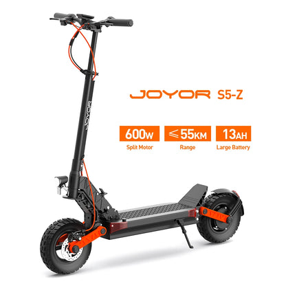 JOYOR S5-Z Electric Scooter Adults 600W Motor 48V13AH Battery City EScooter 10 Inch Off-Road Pneumatic Tires Foldable E-Scooter.