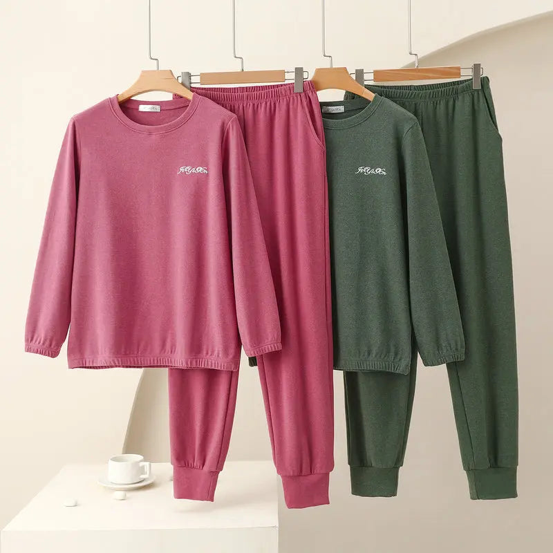 Women's Loungewear Warm Pajamas Autumn Winter New Long Sleeve Trousers House Suit Ladies Pyjamas For Women Nightie.