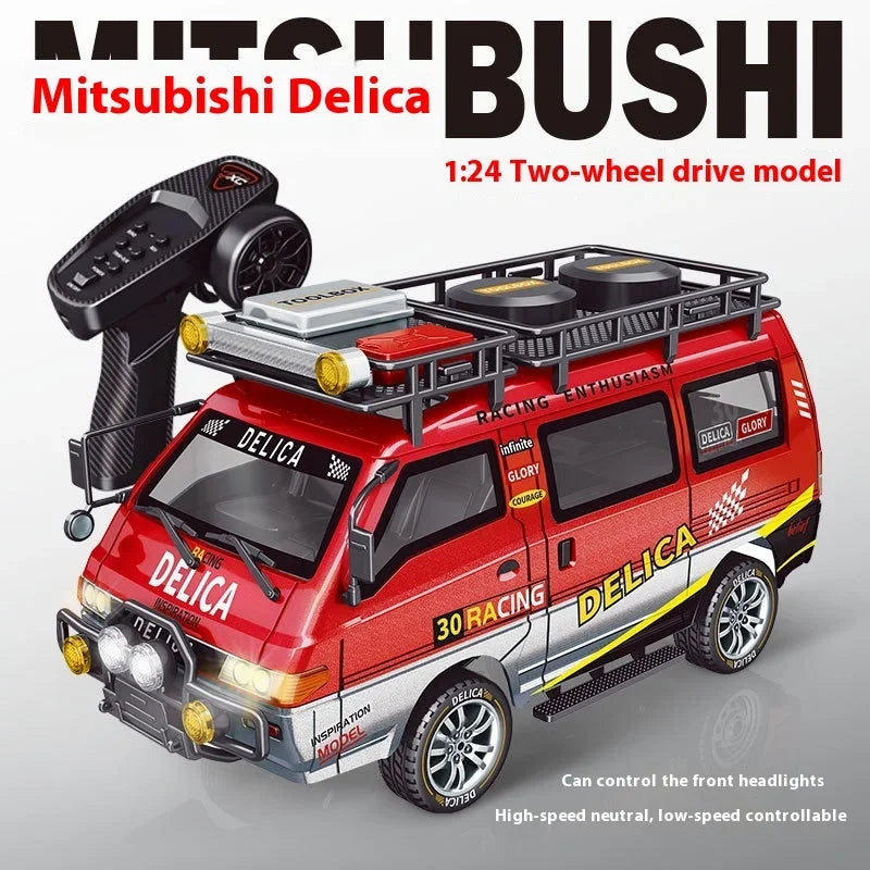 1/24 RC Car 1:24 Scale Mitsubishi Delika Car Model 2WD/4WD High Speed Remote Control Car Toy With Light Gift.