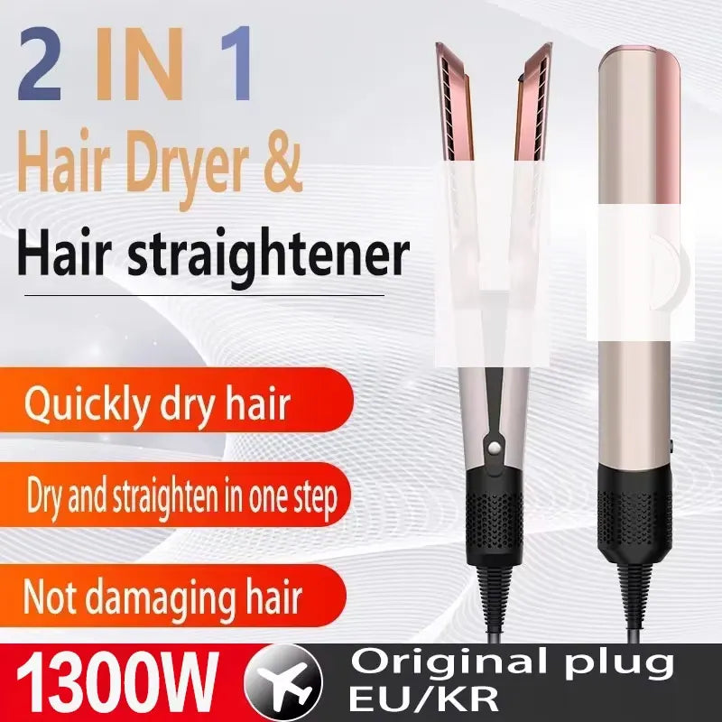 New 2 IN 1 professional hair dryer hair straightener styling tools for heating hair irons negative ion hair straighteners