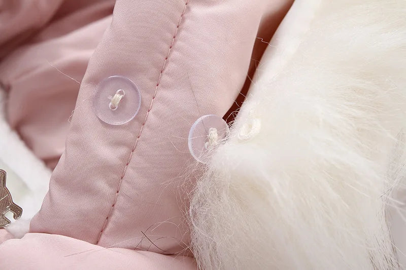 AYNIGIELL 2024 Winter Neugeborenen Verdickung Overall Integrierte Wolle Mit Kapuze Unten Strampler Baby Jungen und Mädchen Warme Schneefeste Overalls