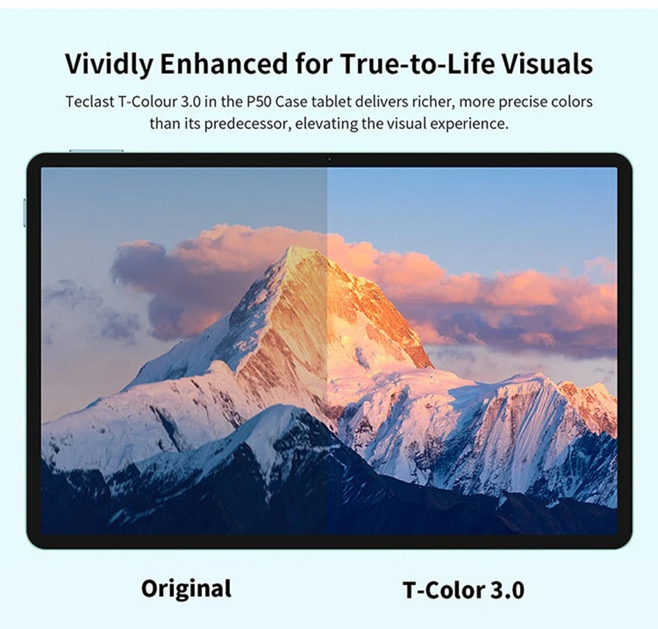 【New】Android 14 Teclast P50 Case Tablet 11" 90Hz Screen Unisoc T606 Octa-Core 4GB 128GB LPDDR4X Wifi BT5.0 7000mAh Battery.