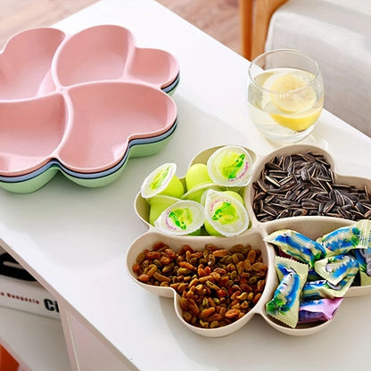 Heart Shaped Fruit Platter Creative Plates Food Storage Box Dried Fruit Nut Salads Snack Divided Candy Dessert Tray Container.