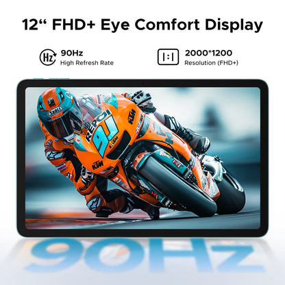 Global Version DOOGEE T36 Android Tablet 15 8 + 256GB 12 ''FHD + 90Hz IPS Display Unisoc T620 Octa Core 8800mAh Battery Widevine L1.