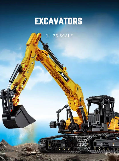 SEMBO BLOCK 1022pcs Excavator Models Building Blocks MOC City Construction Engineering Vehicle Bricks Educational Toys Boys Gift.