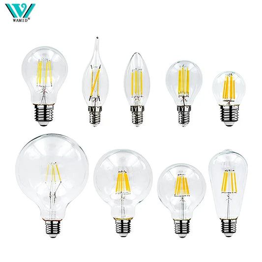 LED Retro Edison Glühbirne E14 E27 AC 220V 2W 4W 6W 8W Vintage Glas lampe C35 G45 A60 St64 G80 G95 G125 LED Filament Licht Wohnkultur.