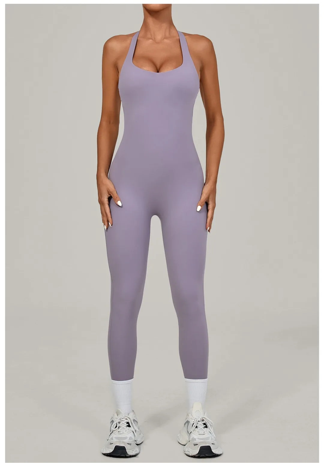 Yoga Jumpsuit Sports Fitness Peach Hip Halter Neck Backless Pants Bodysuit Outdoor Dance Jumpsuit Tight Yoga Wear for Women.